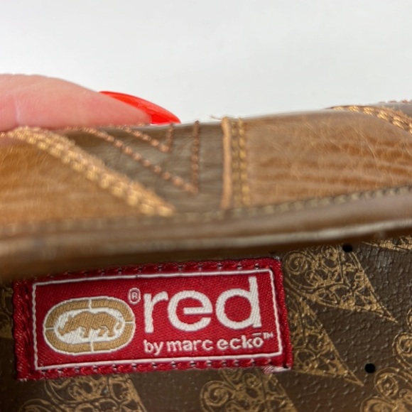 red Mark Ecko shoes brown leather mary jane flats - Picture 6 of 9